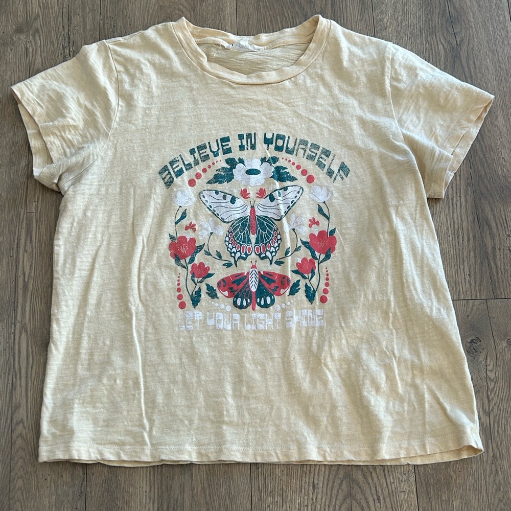 Hope Ave “Believe in Yourself” Butterfly Graphic Tee